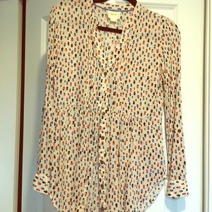 Anthropologie Maeve light, button down shirt